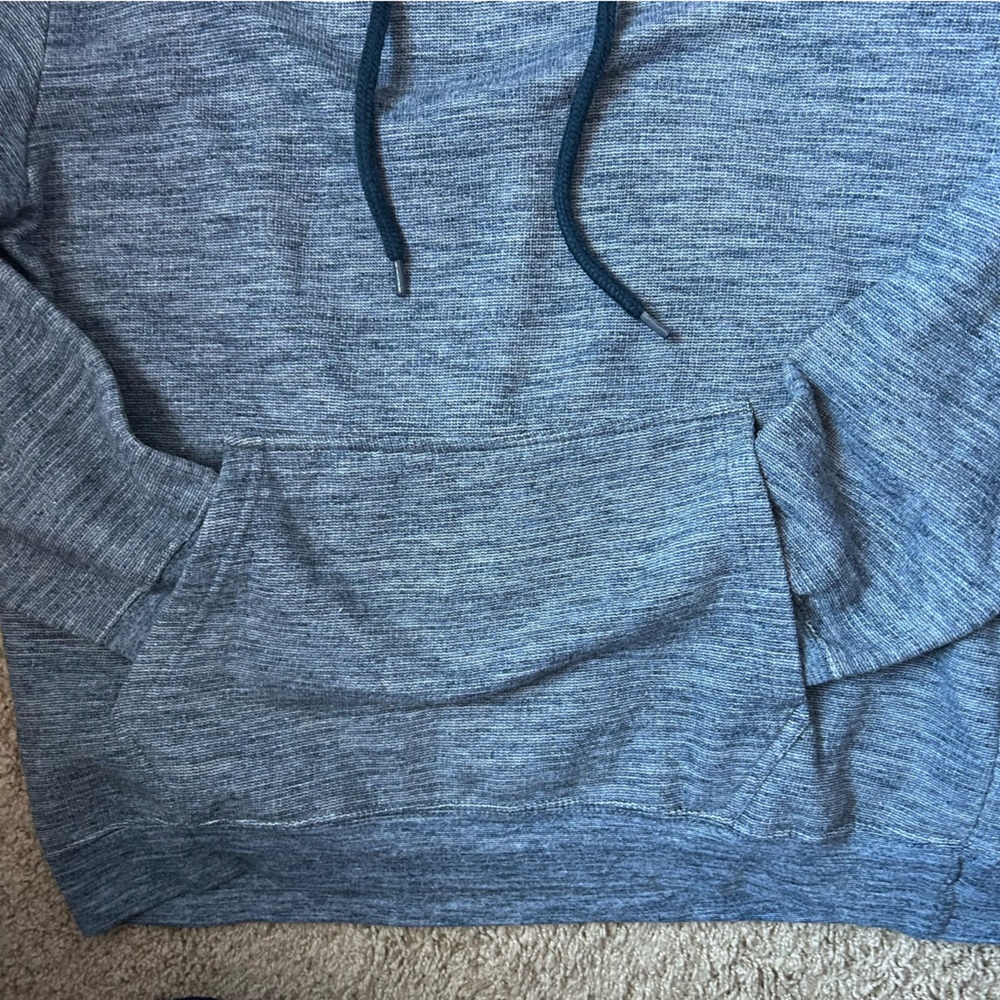 Men’s Super Massive Heather Blue Fleece Hoodie Sweater Sweater Size Medium |D68 - Picture 4 of 9
